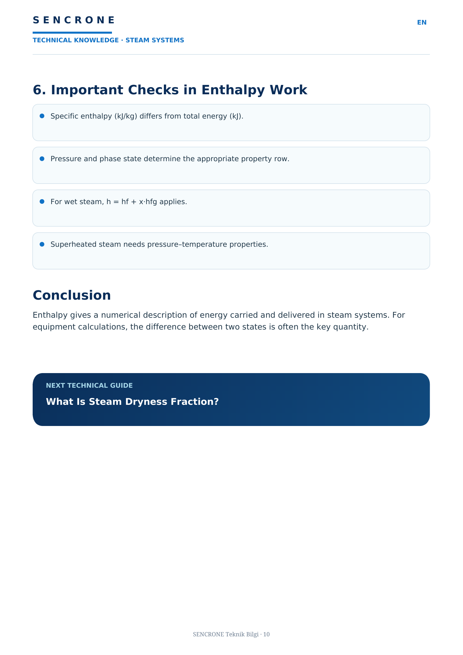 Steam Enthalpy — original approved SENCRONE PDF, English page 5 of 5