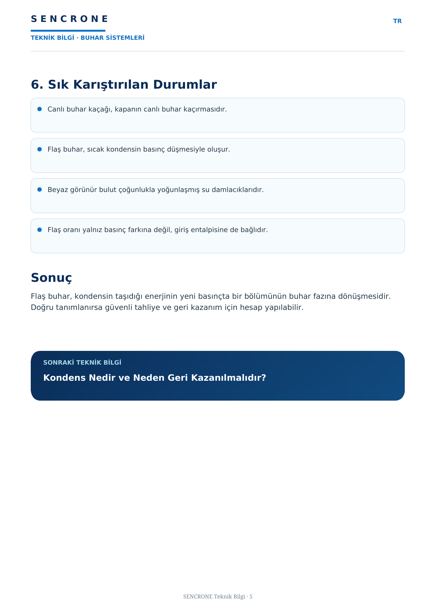 Flaş Buhar Nedir? — onaylı SENCRONE PDF, Türkçe sayfa 5/5